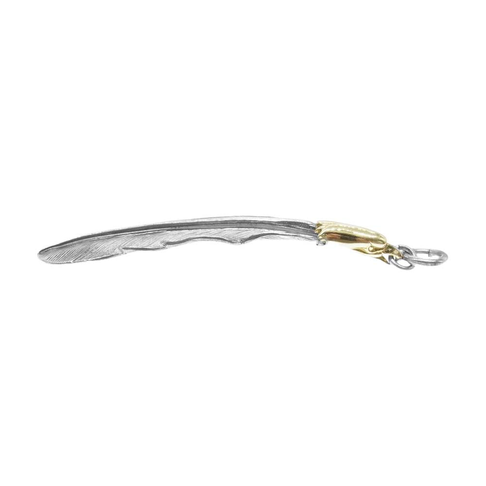 LARRY SMITH ラリースミス 18K EAGLE HEAD PLAIN FEATHER 18K イーグルヘッド付き フェザー 右向き シルバー系 ゴールド系【中古】
