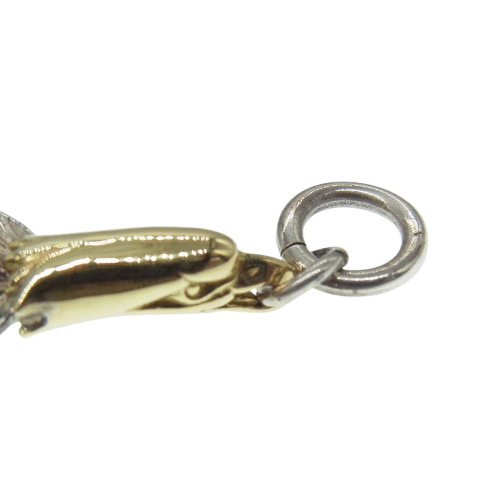 LARRY SMITH ラリースミス 18K EAGLE HEAD PLAIN FEATHER 18K イーグルヘッド付き フェザー 左向き シルバー系【中古】