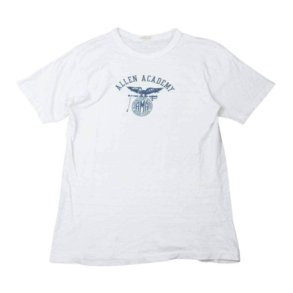 WAREHOUSE ウエアハウス ALLEN ACADEMY アレンアカデミー プリント 半袖 クルーネック Tシャツ ホワイト系 M【中古】