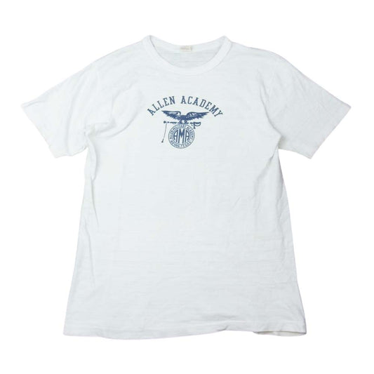 WAREHOUSE ウエアハウス ALLEN ACADEMY アレンアカデミー プリント 半袖 クルーネック Tシャツ ホワイト系 M【中古】