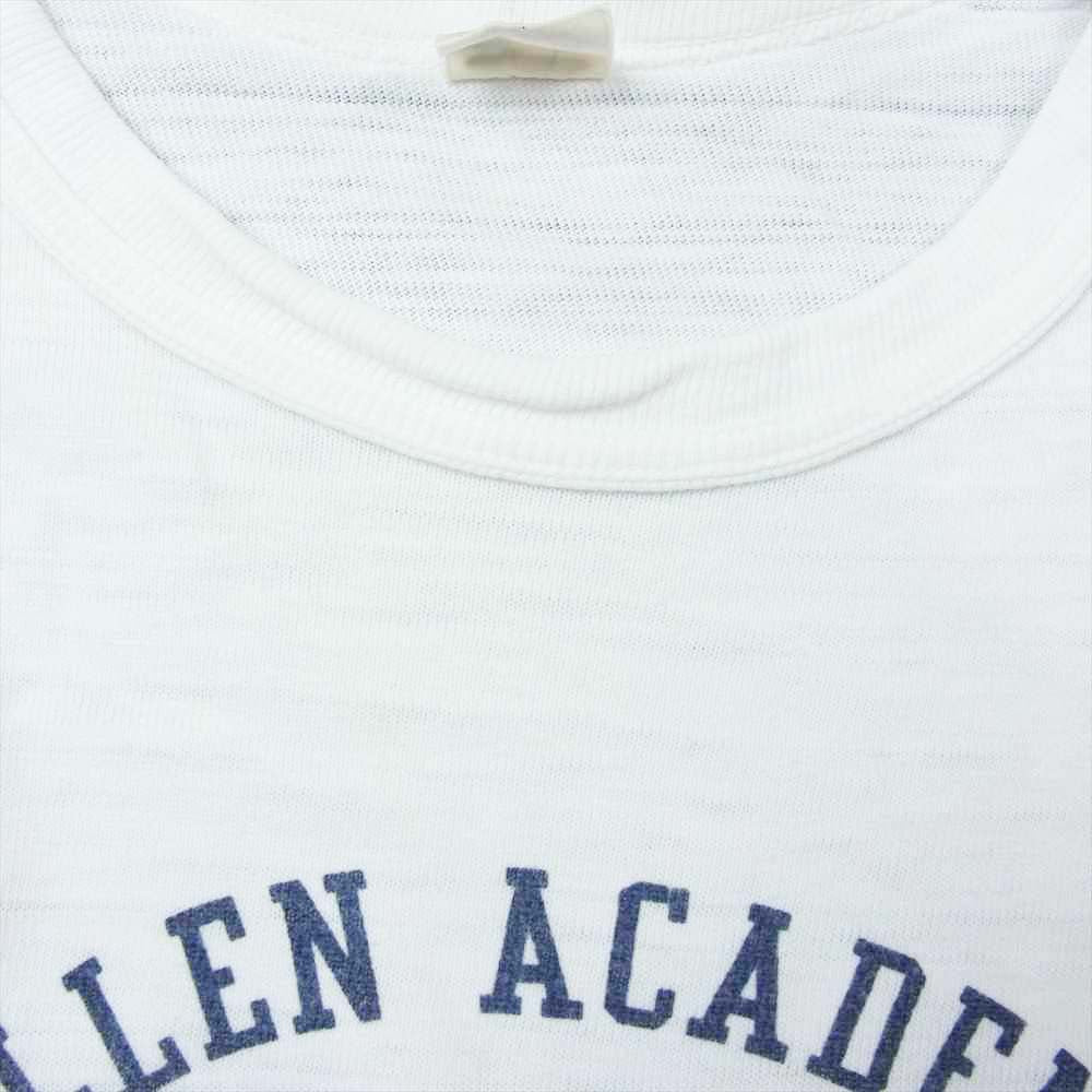 WAREHOUSE ウエアハウス ALLEN ACADEMY アレンアカデミー プリント 半袖 クルーネック Tシャツ ホワイト系 M【中古】