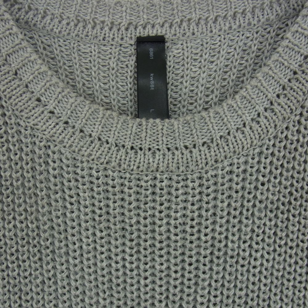 wjk ダブルジェイケイ KW86T GIMA crew neck knit プルオーバー ニット グレー系 L【中古】