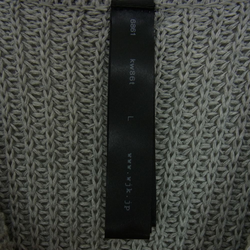 wjk ダブルジェイケイ KW86T GIMA crew neck knit プルオーバー ニット グレー系 L【中古】