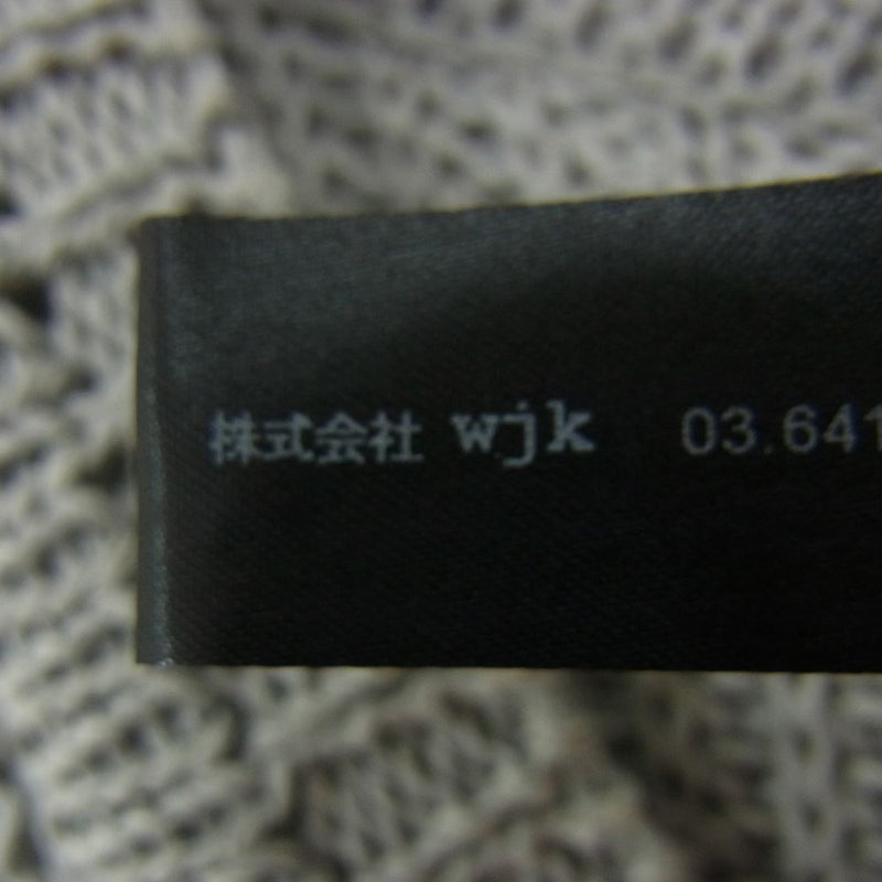 wjk ダブルジェイケイ KW86T GIMA crew neck knit プルオーバー ニット グレー系 L【中古】