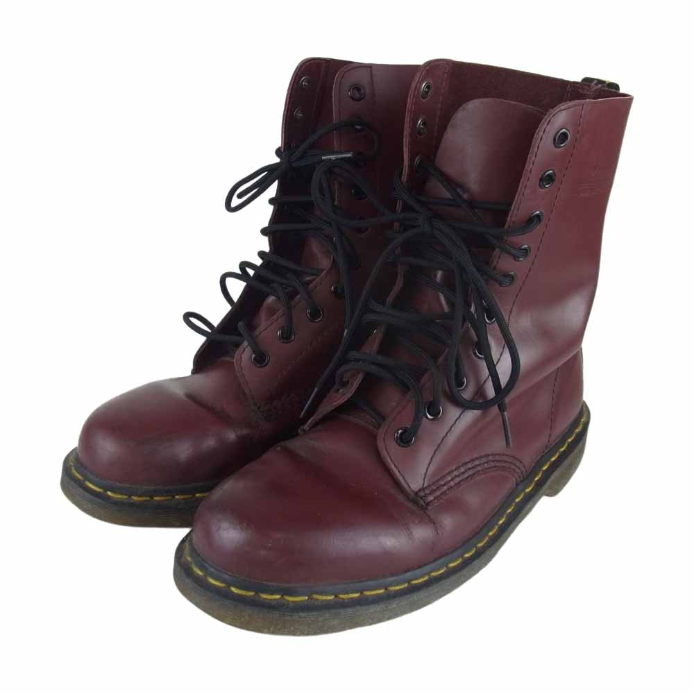 Dr.Martens ドクターマーチン 1490 1490 10ホール レースアップ ブーツ チェリーレッド ブラウン系 チェリーレッド UK9【中古】