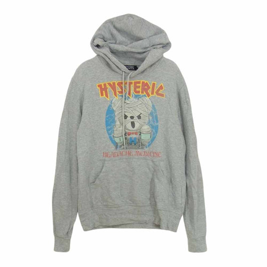 HYSTERIC GLAMOUR ヒステリックグラマー 0243CF14 ファック ベア プルオーバー パーカー グレー系 M【中古】