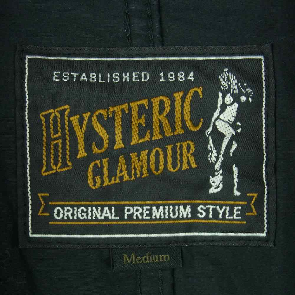 HYSTERIC GLAMOUR ヒステリックグラマー 02183AC06 Pコート ミリタリー ピー コート コットン 日本製 ブラック系 M【中古】