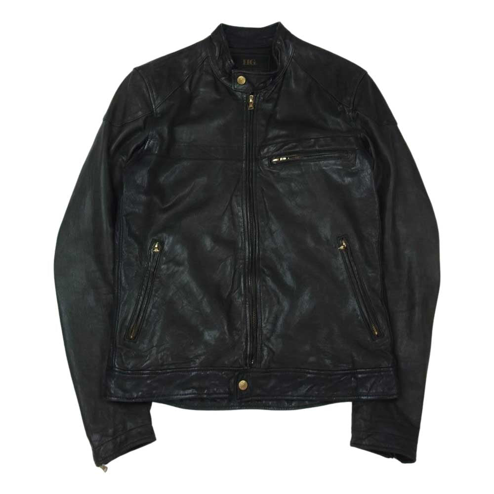 HYSTERIC GLAMOUR ヒステリックグラマー 4LB-1552 シングルライダース レザージャケット ダークブラウン系 M【中古】