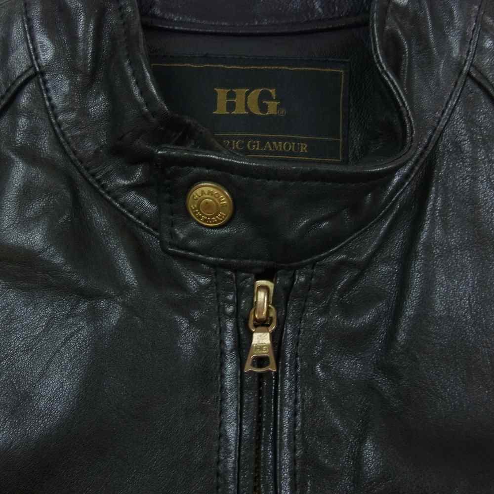 HYSTERIC GLAMOUR ヒステリックグラマー 4LB-1552 シングルライダース レザージャケット ダークブラウン系 M【中古】
