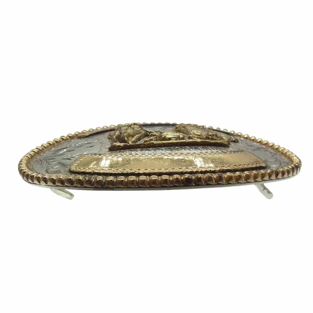 シルバースミスコレクション  ハンドメイド ハンドエングレイブ ベルトバックル ゴールド系 シルバー系【中古】