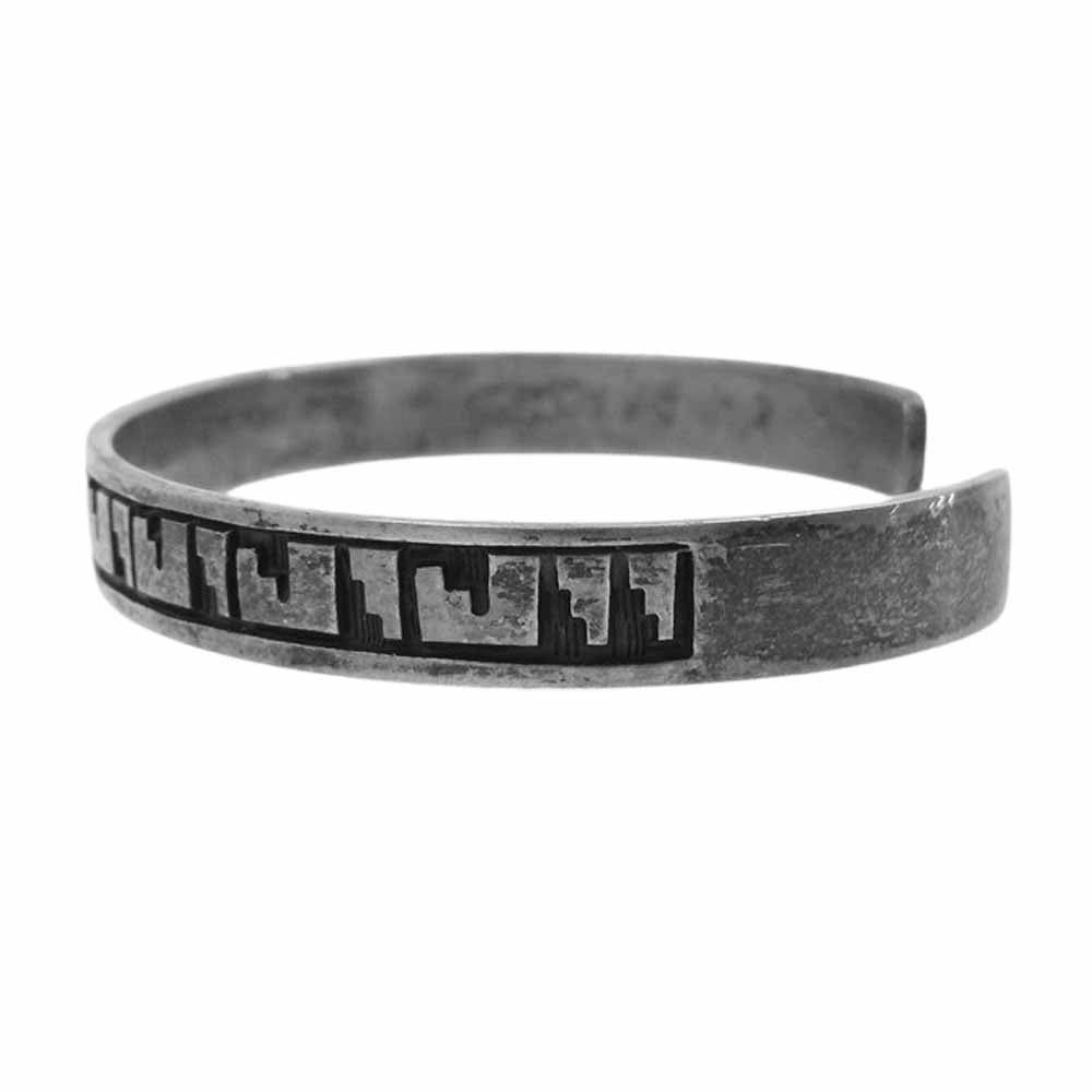フェルナンドプフフェヴァヤ HOPI ホピ族 オーバーレイ バングル シルバー系【中古】