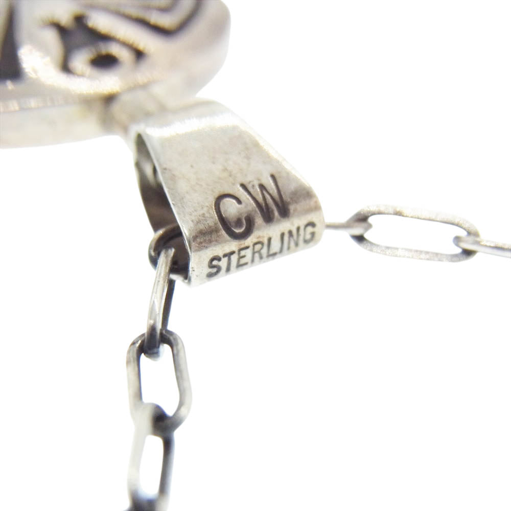 シェリルワッズワース HOPI ホピ族 マンインザメイズ ベア 両面 オーバーレイ ペンダントトップ シルバー系【中古】