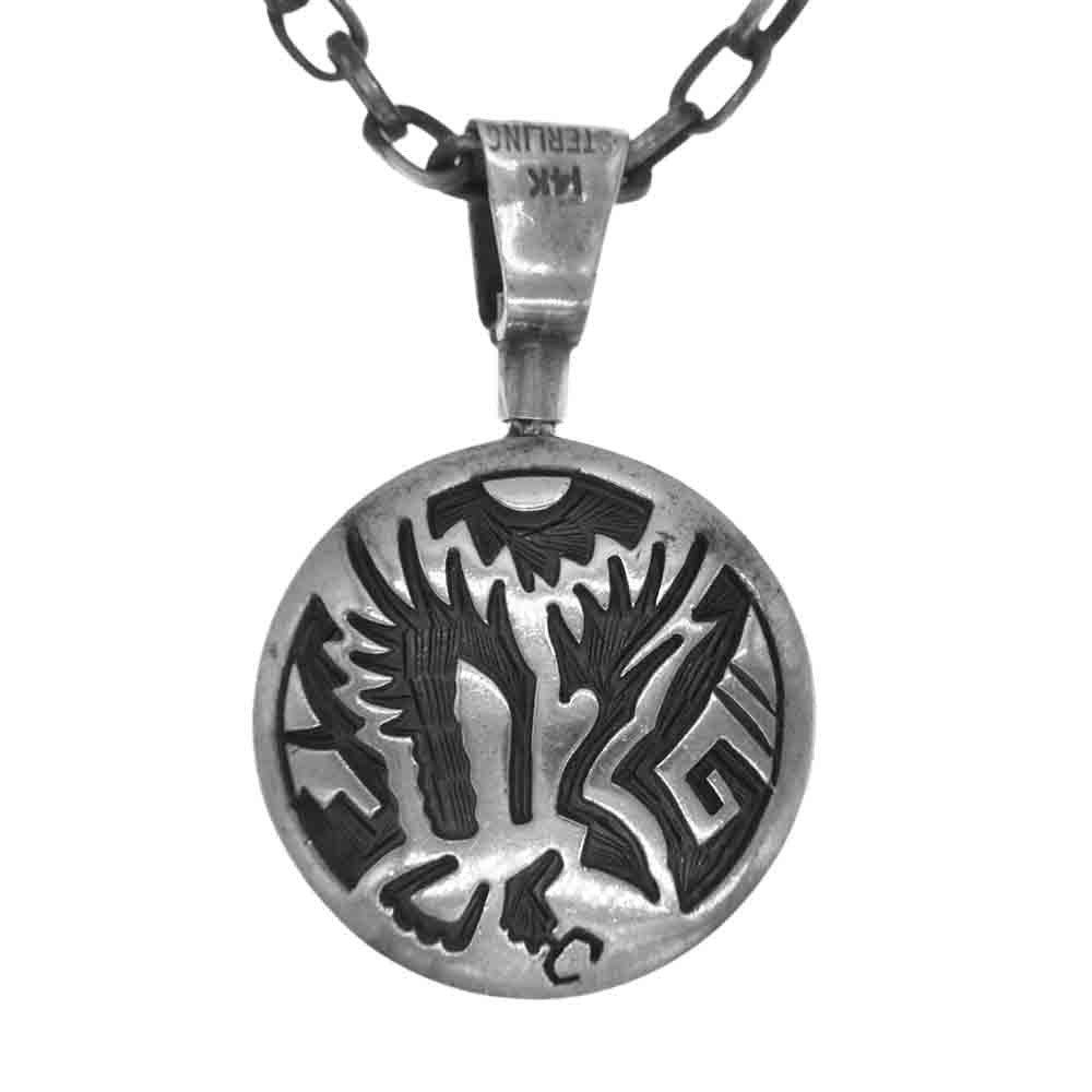 シェリルワッズワース HOPI ホピ族 14Kサンフェイス 両面 オーバーレイ ペンダントトップ シルバー系 ゴールド系【中古】