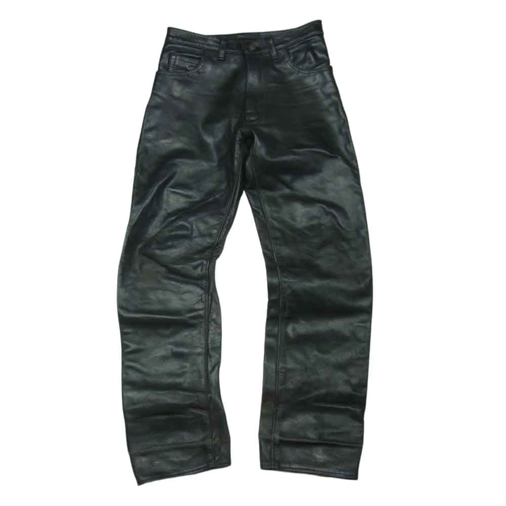 AERO LEATHER エアロレザー ステアハイド レザー パンツ ブラック系 32【中古】