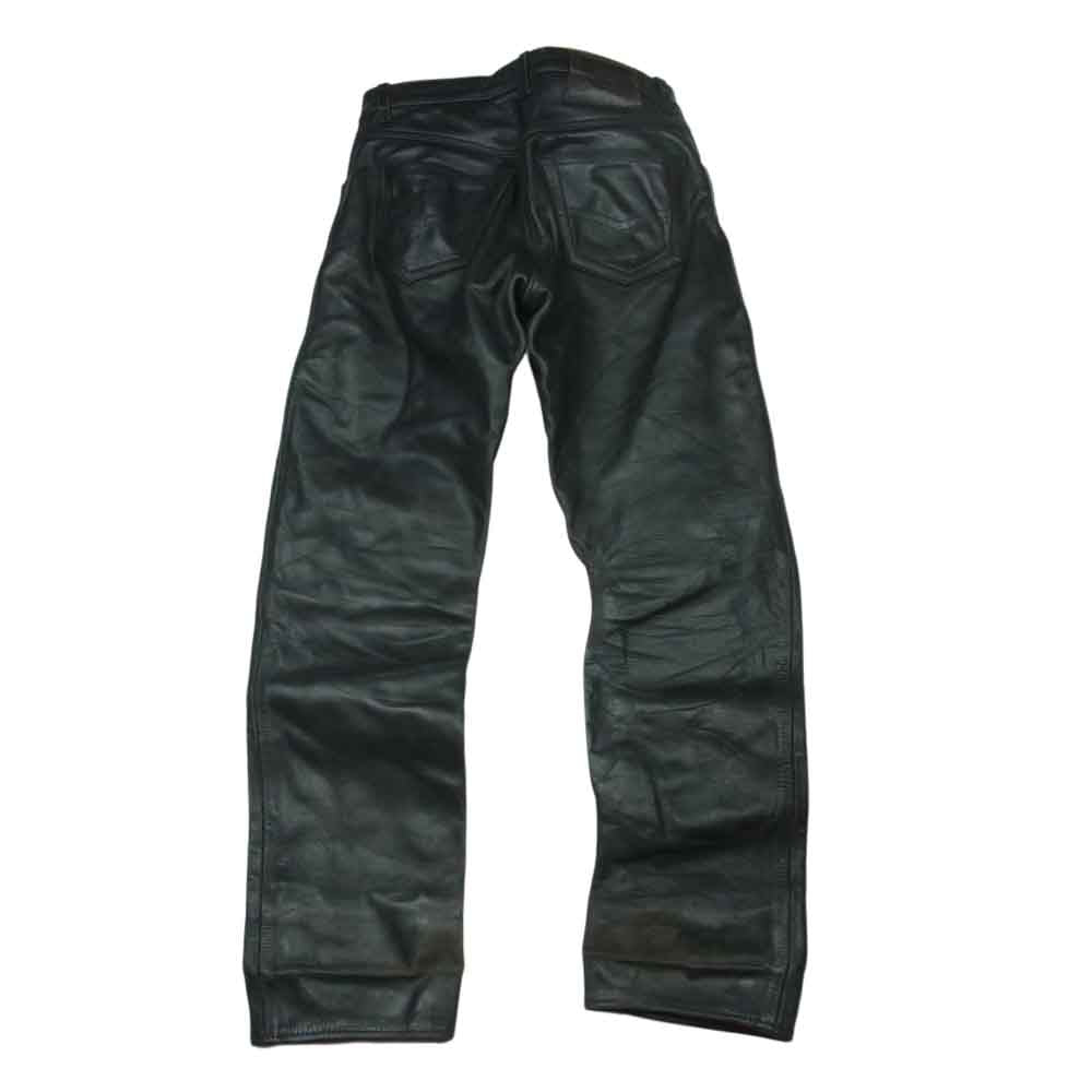 AERO LEATHER エアロレザー ステアハイド レザー パンツ ブラック系 32【中古】