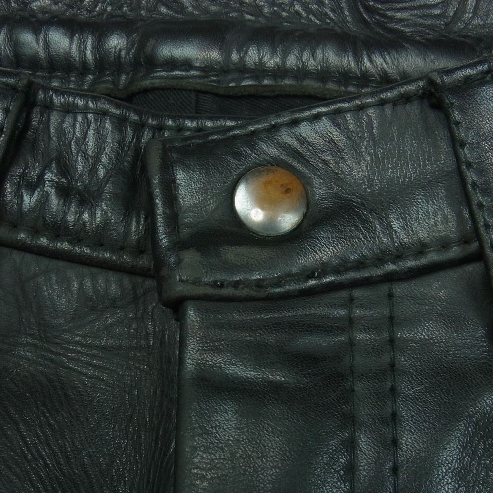 AERO LEATHER エアロレザー ステアハイド レザー パンツ ブラック系 32【中古】
