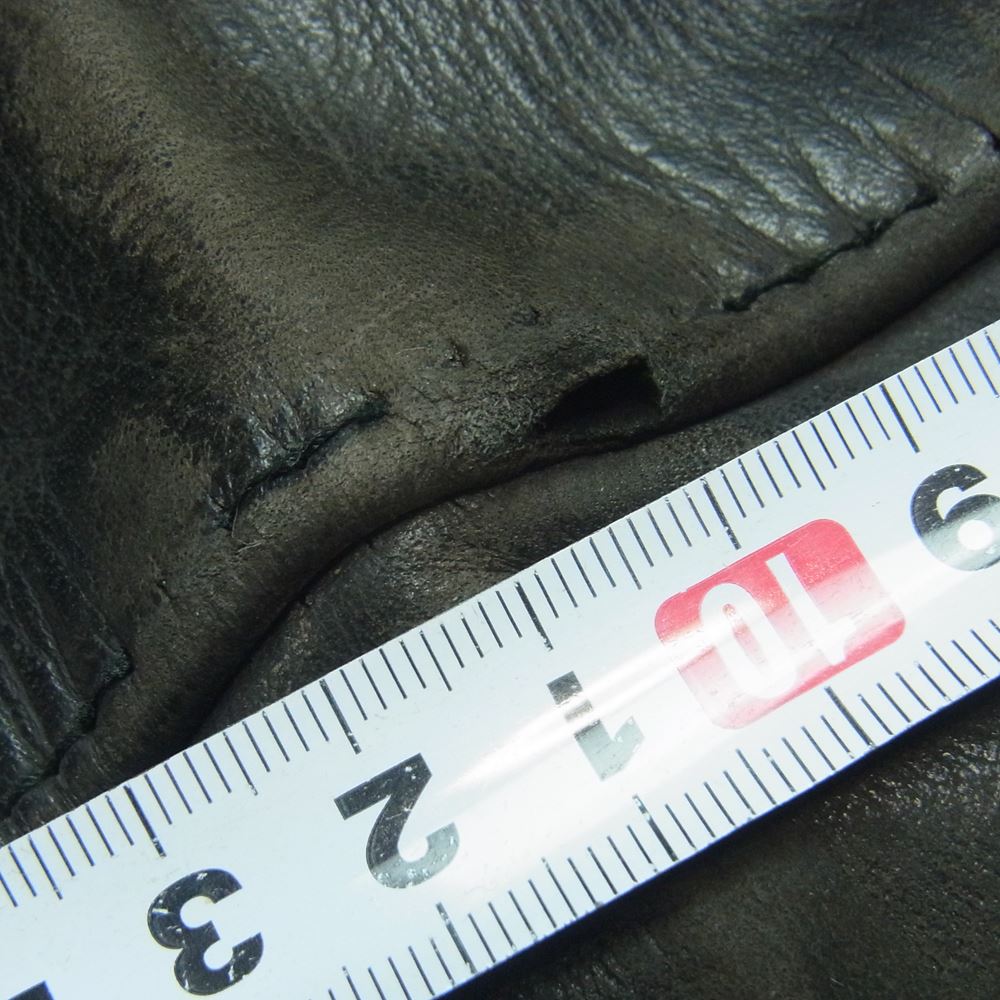 AERO LEATHER エアロレザー ステアハイド レザー パンツ ブラック系 32【中古】