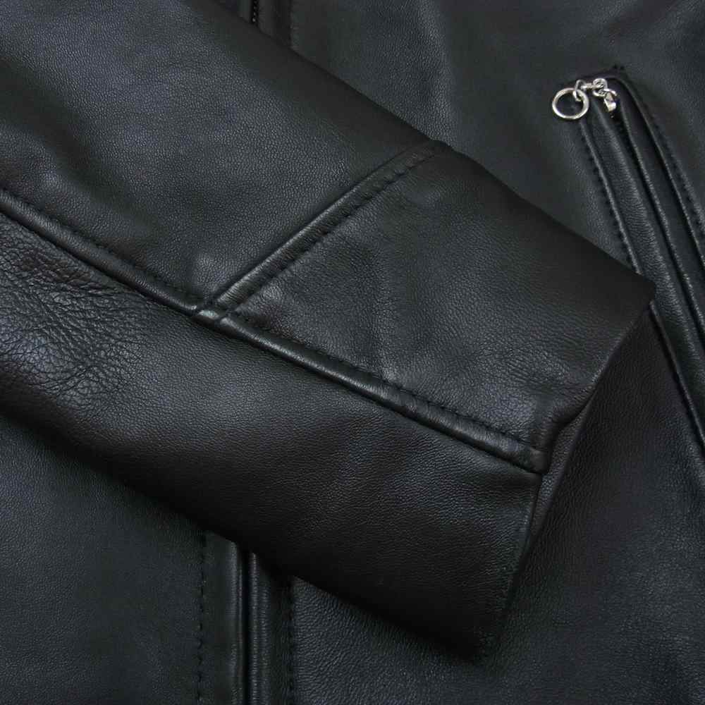 schott ショット 223US lamb leather ラムレザー TRUCKER トラッカー シングル  ブラック系 34【中古】