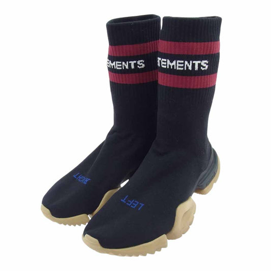 VETEMENTS ヴェトモン × Reebok リーボック ソックス スニーカー ブラック系【中古】
