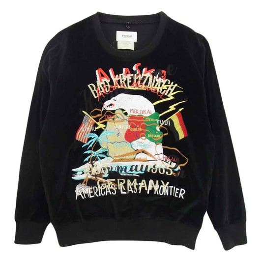 ダブレット CHAOS EMBROIDERY PULLOVER 刺繍 プルオーバー ブラック系 M【中古】