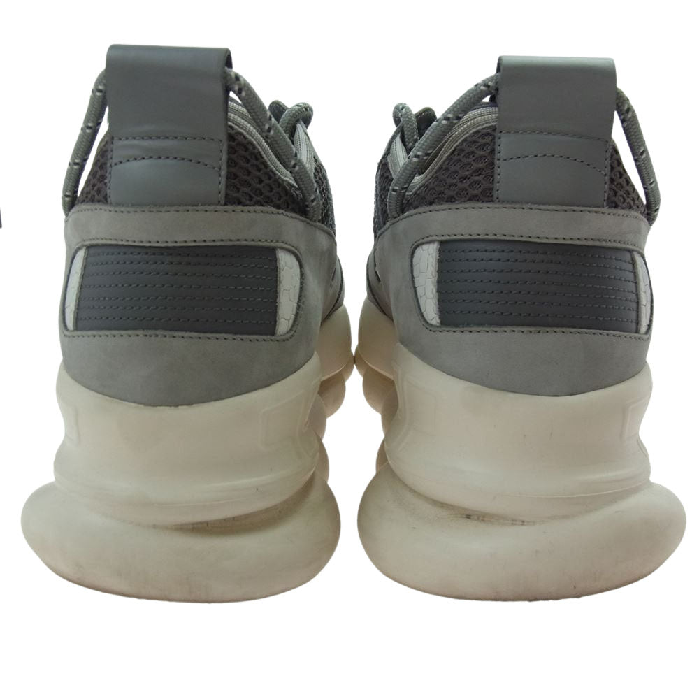 VERSACE ヴェルサーチ REACTION チェーンリアクション スニーカー グレー系 41【中古】