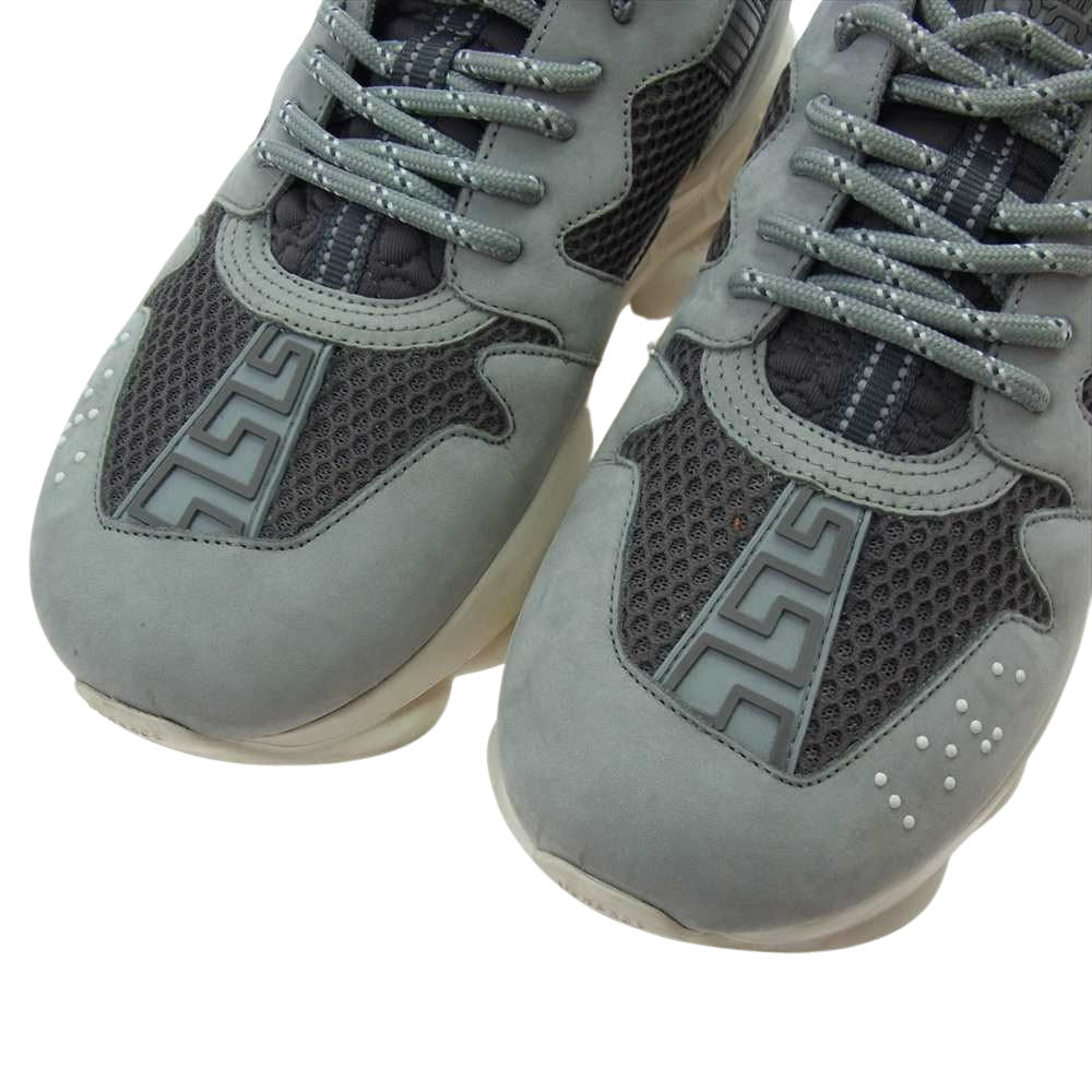 VERSACE ヴェルサーチ REACTION チェーンリアクション スニーカー グレー系 41【中古】