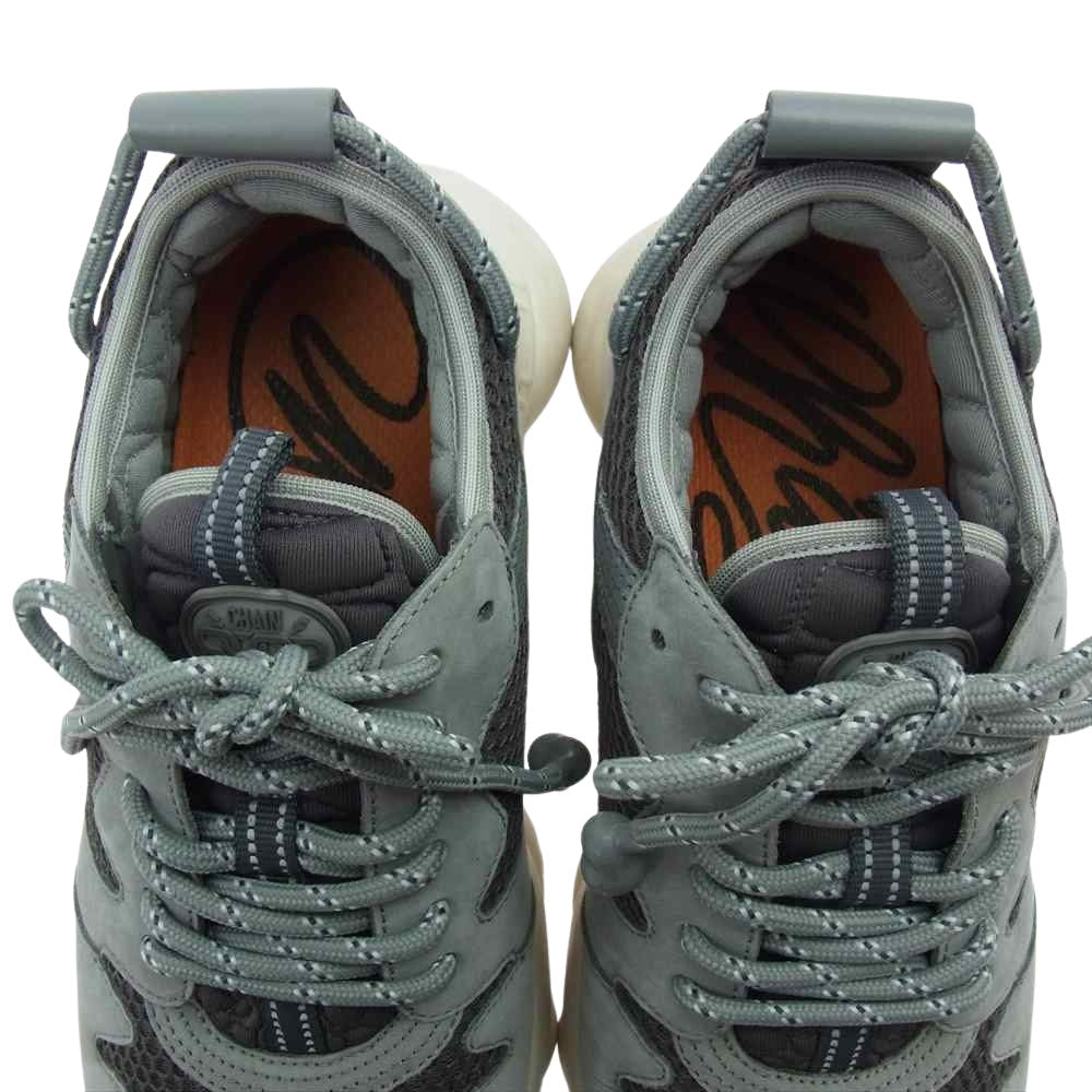 VERSACE ヴェルサーチ REACTION チェーンリアクション スニーカー グレー系 41【中古】