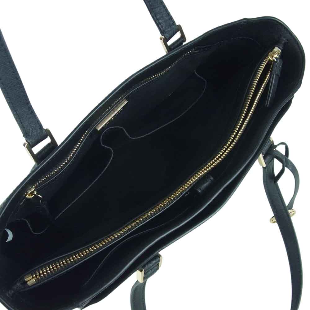Tory Burch トリーバーチ サフィアーノ レザー トート バッグ フィリピン製 ブラック系【中古】