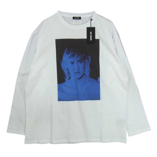 RAF SIMONS ラフシモンズ 19AW 192-132-19001-00010 Long sleeve T-shirt プリント 長袖 Tシャツ ホワイト系 XL【新古品】【未使用】【中古】