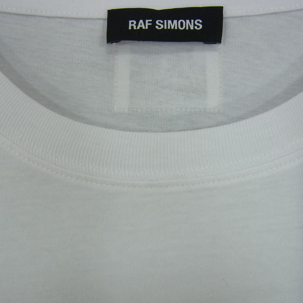 RAF SIMONS ラフシモンズ 19AW 192-132-19001-00010 Long sleeve T-shirt プリント 長袖 Tシャツ ホワイト系 XL【新古品】【未使用】【中古】