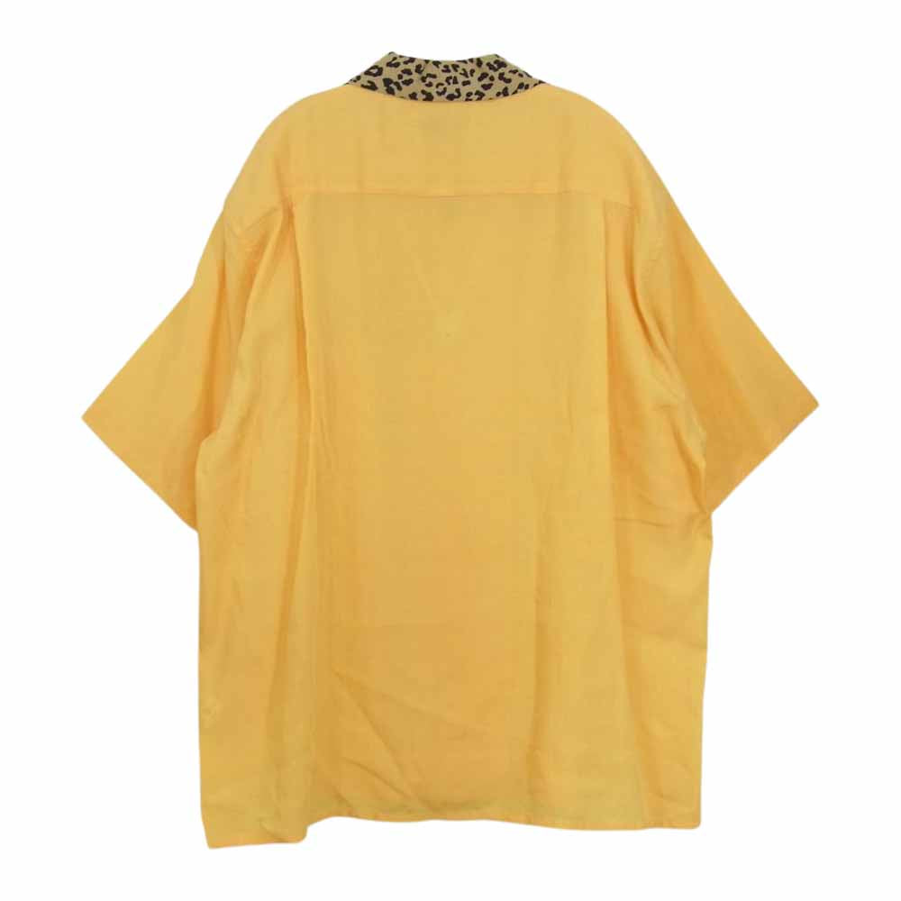 WACKO MARIA ワコマリア 2TONE 50'S SHIRT LEOPARD レオパード イエロー系 L【美品】【中古】