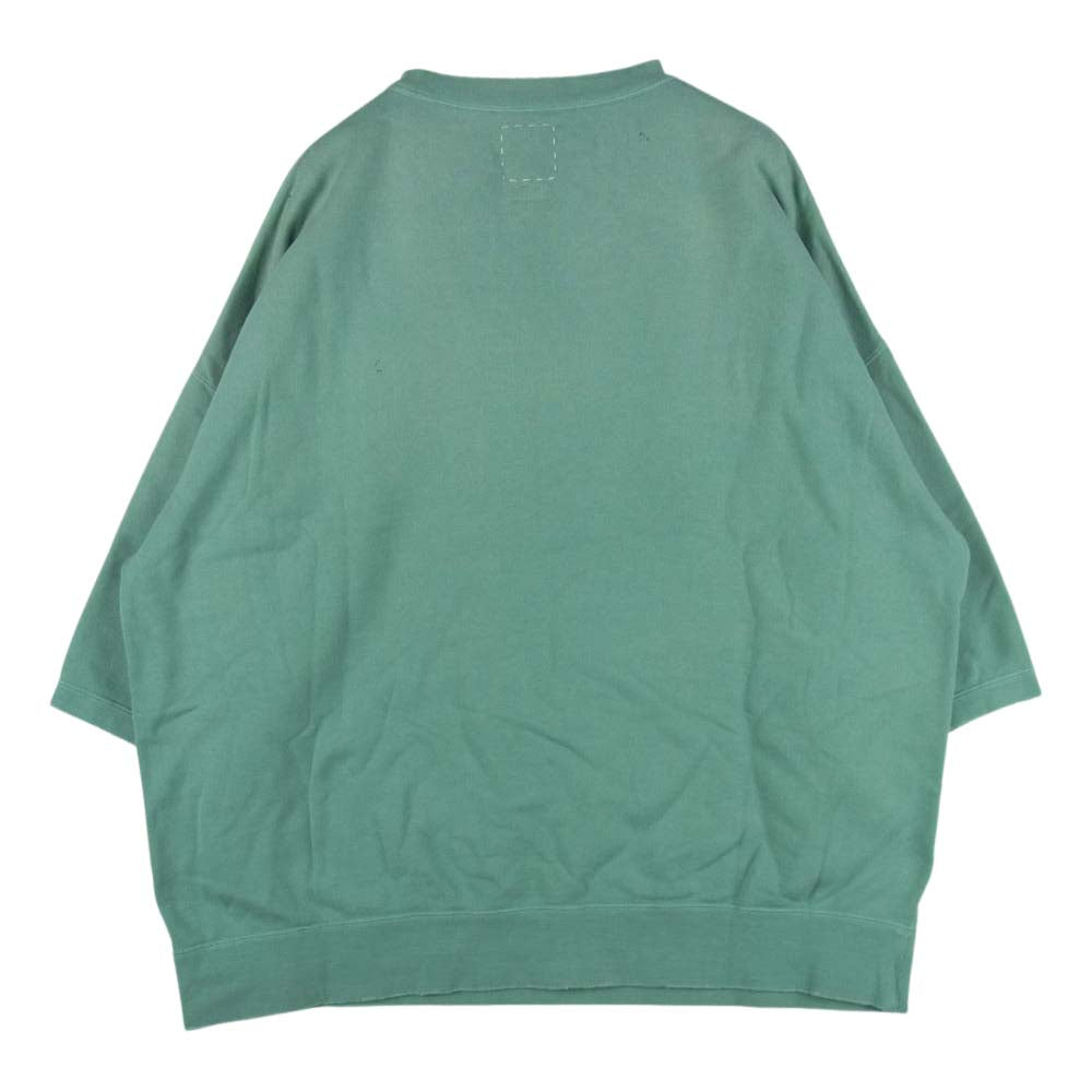 VISVIM ビズビム 0122105010013 AMPLUS SWEAT S/S CRASH アンプラス スウェット 日本製 ライトグリーン系 4【美品】【中古】