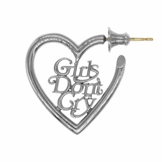 キャリアリング GDC002 × GIRLS DON’T CRY ガールズドントクライ ハート シルバー ピアス シルバー系【中古】