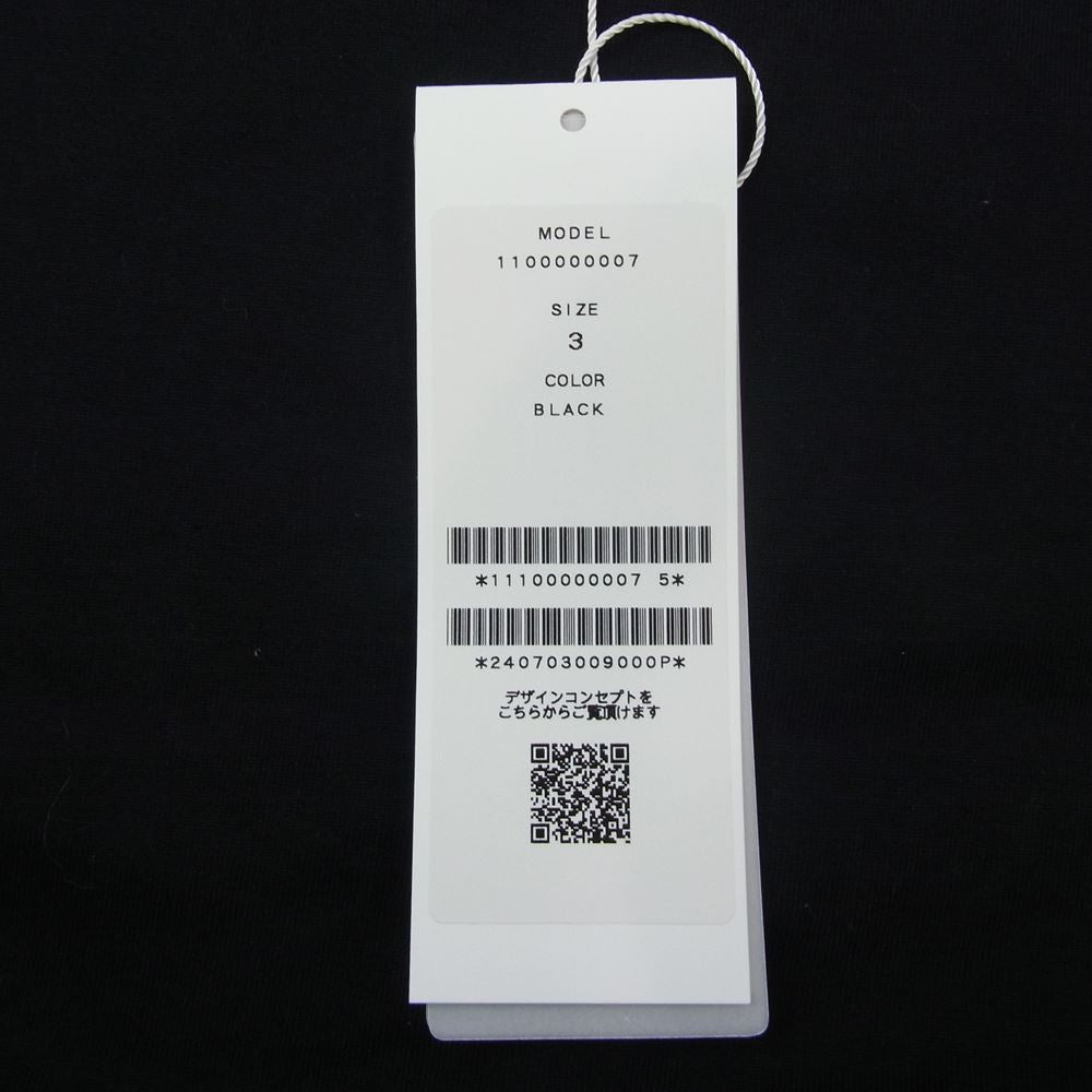 junhashimoto ジュンハシモト 1100000007 SERIBU C L/S セリブ カットソー ブラック系 3【新古品】【未使用】【中古】