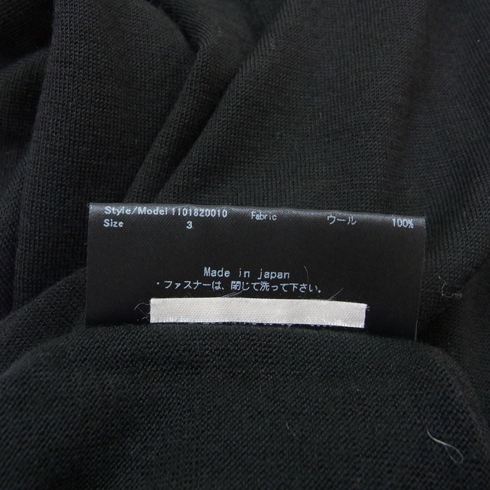 junhashimoto ジュンハシモト 19SS 1101820010 SERIBU CREW NECK L/S セリブ クルーネック ウール カットソー ブラック系【中古】