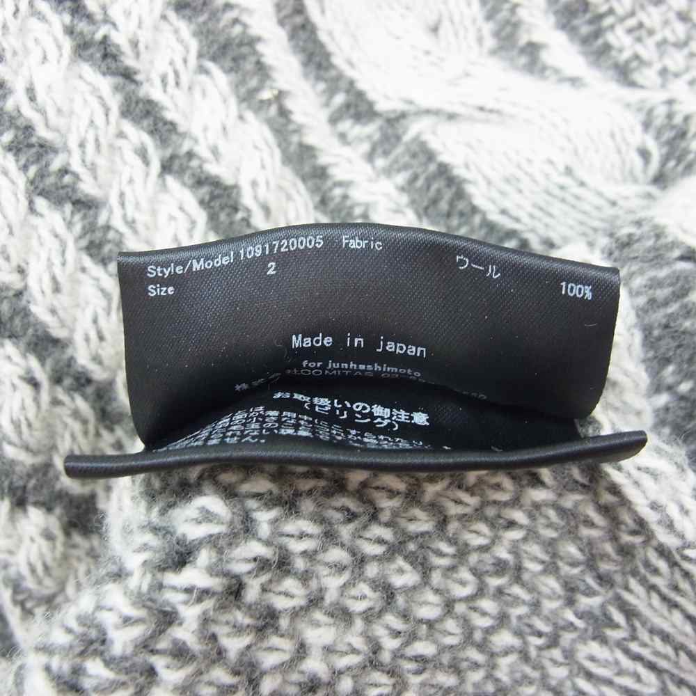 junhashimoto ジュンハシモト 1091720005 PLATING CABLE KNIT ケーブルニット グレー系 2【中古】