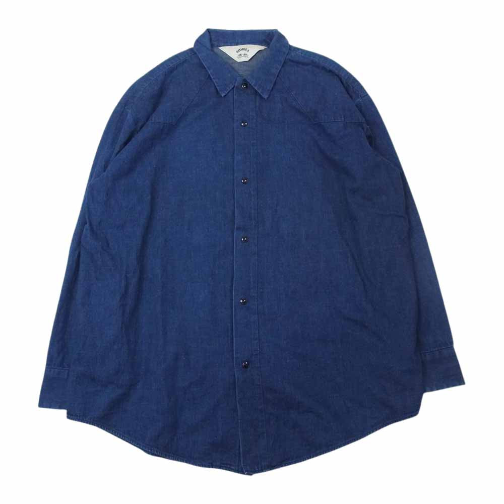 SUNSEA サンシー 13AW SNS-13A14 オーバーサイズ デニム シャツ ブルー系【中古】