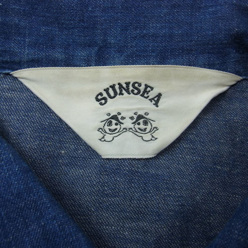SUNSEA サンシー 13AW SNS-13A14 オーバーサイズ デニム シャツ ブルー系【中古】