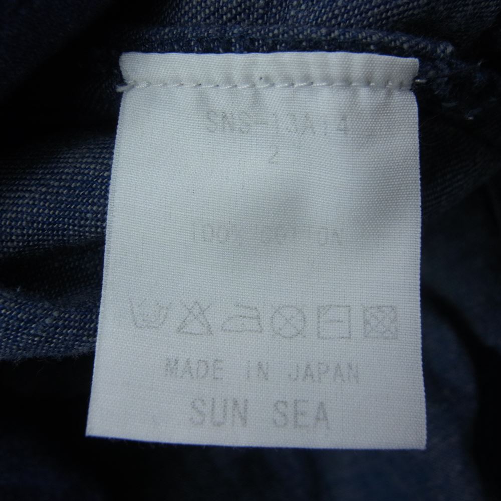 SUNSEA サンシー 13AW SNS-13A14 オーバーサイズ デニム シャツ ブルー系【中古】