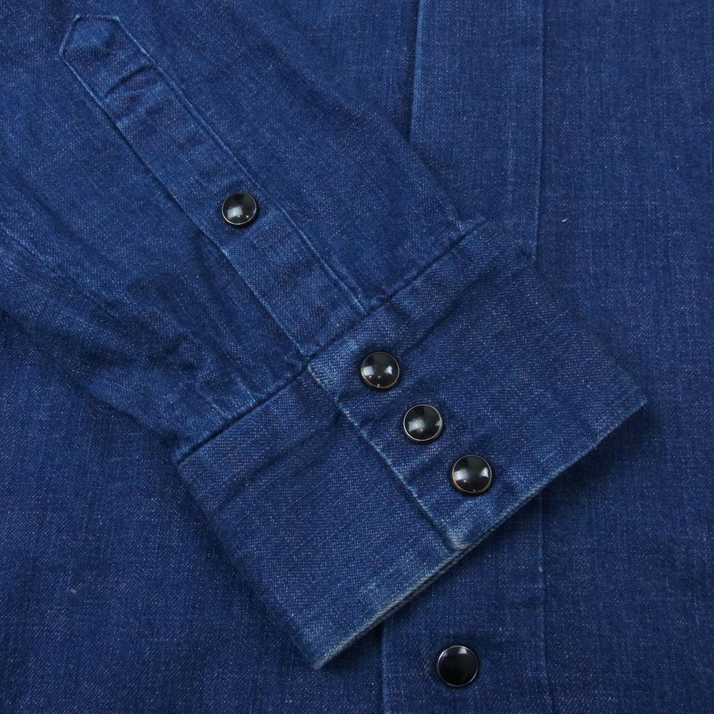 SUNSEA サンシー 13AW SNS-13A14 オーバーサイズ デニム シャツ ブルー系【中古】