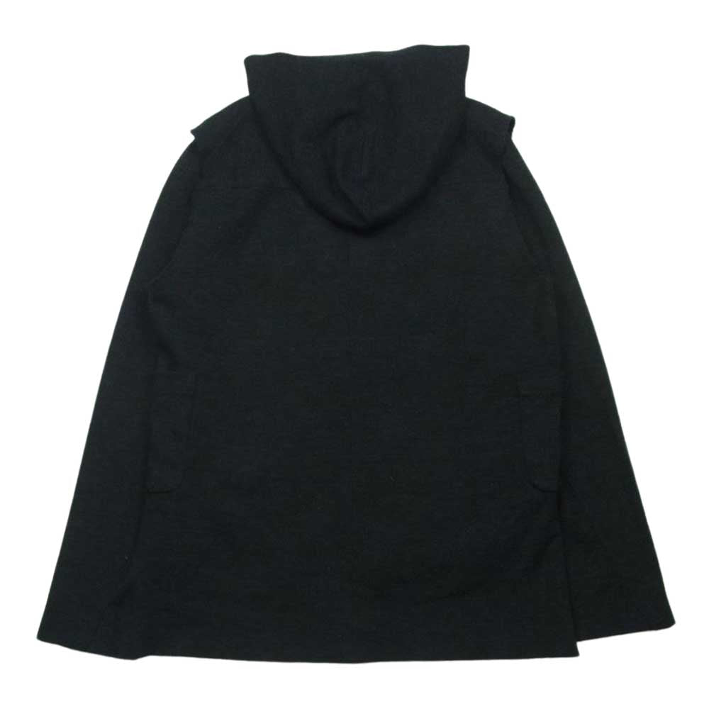 SUNSEA サンシー 15AW SNS-15A29 3WAY レイヤード ドッキング パーカー ウール 日本製 ブラック系 ダークグレー系 2【中古】