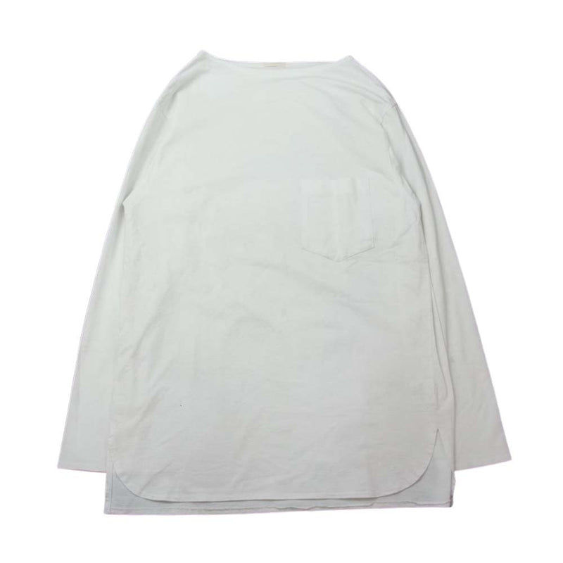 COMOLI コモリ I01-05004 ボートネック ポケット付き 長袖 Tシャツ ホワイト系【中古】