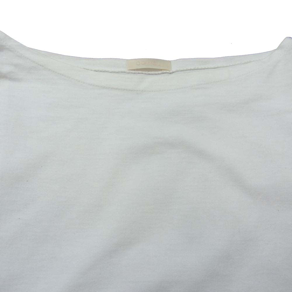 COMOLI コモリ I01-05004 ボートネック ポケット付き 長袖 Tシャツ ホワイト系【中古】