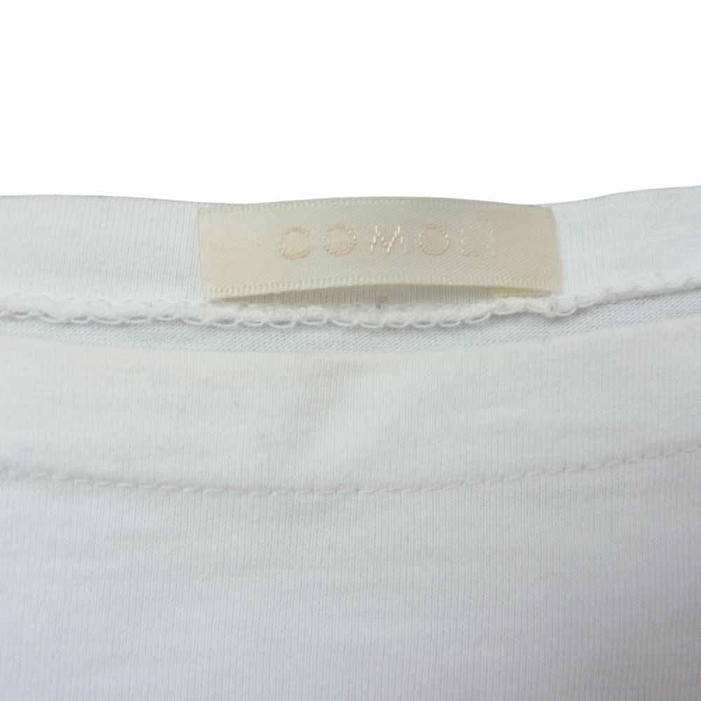 COMOLI コモリ I01-05004 ボートネック ポケット付き 長袖 Tシャツ ホワイト系【中古】