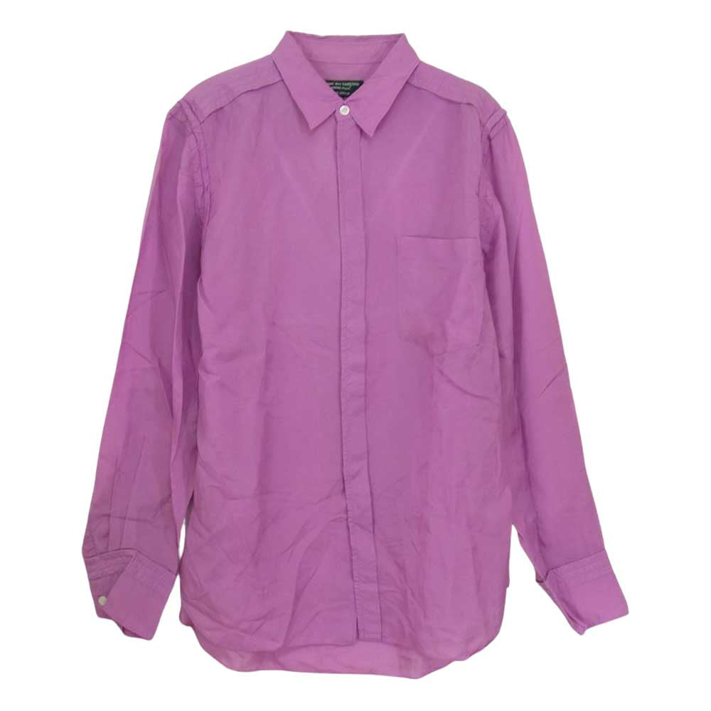 COMME des GARCONS HOMME PLUS コムデギャルソンオムプリュス AD2005 PP-B213 EVER GREEN AD2005 アーカイブ PP-B213 インサイドアウト キュプラ 比翼シャツ ピンク系 M【中古】