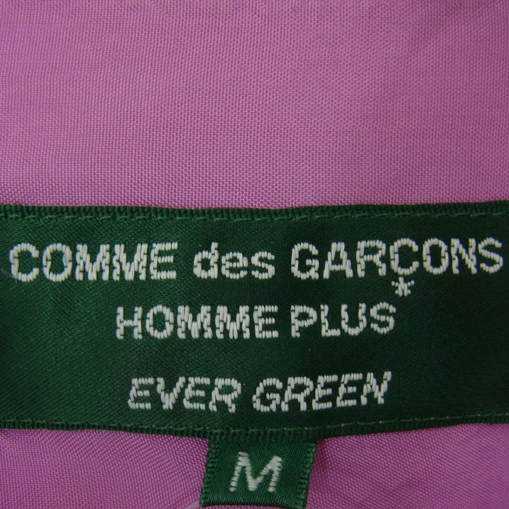 COMME des GARCONS HOMME PLUS コムデギャルソンオムプリュス AD2005 PP-B213 EVER GREEN AD2005 アーカイブ PP-B213 インサイドアウト キュプラ 比翼シャツ ピンク系 M【中古】