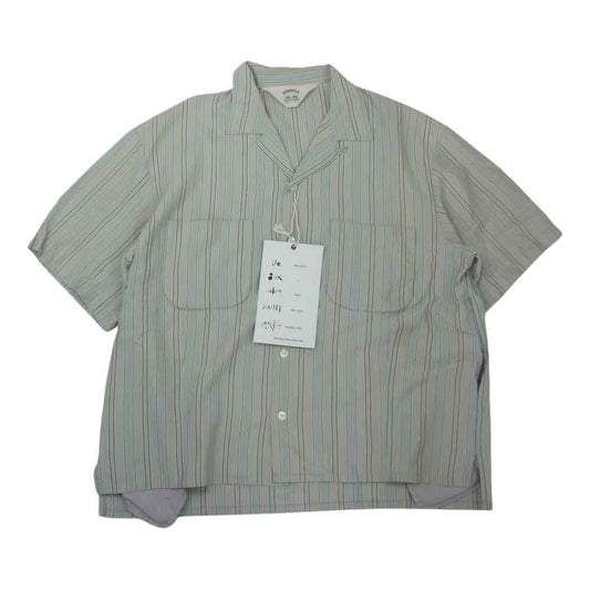 SUNSEA サンシー 14SS SNS-14S13 シルク100％ ストライプ オープンカラー 半袖シャツ 1【中古】