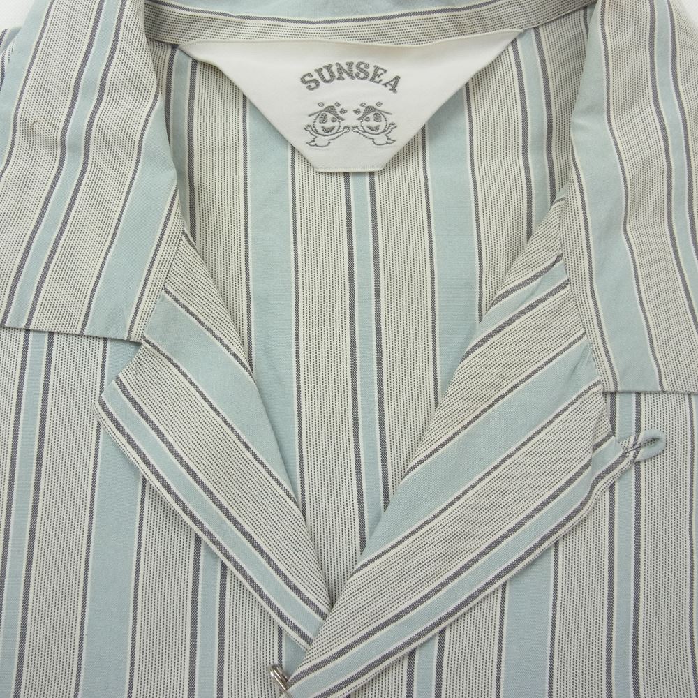 SUNSEA サンシー 14SS SNS-14S13 シルク100％ ストライプ オープンカラー 半袖シャツ 1【中古】