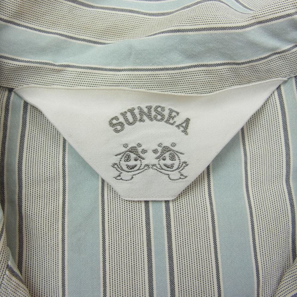 SUNSEA サンシー 14SS SNS-14S13 シルク100％ ストライプ オープンカラー 半袖シャツ 1【中古】