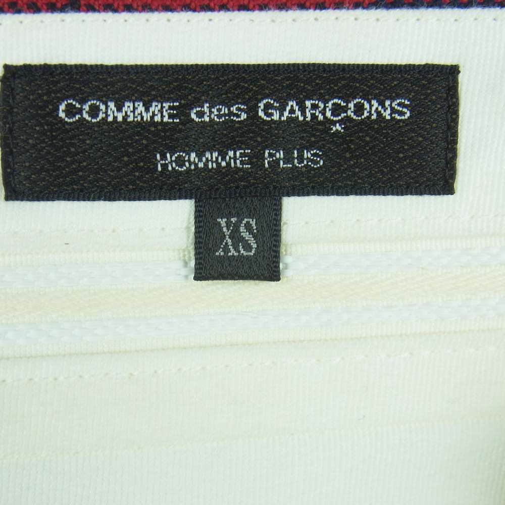COMME des GARCONS HOMME PLUS コムデギャルソンオムプリュス 14AW PN-P079 Holy(Hole)Jacket期 タータンチェック クロップド サルエル パンツ レッド系 XS【美品】【中古】